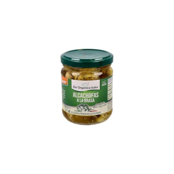 BIO ORGANICA ITALIA Alcachofas a la Brasa en Aceite de Oliva Virgen Extra Demeter 190g