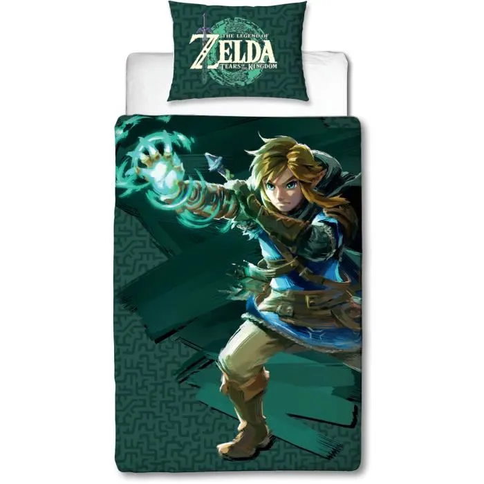 Zelda Juego de Cama Reversible Microfibra 1 Funda Nórdica 140x200 cm + 1 Funda Almohada 63x63 cm AAARQ16162 2