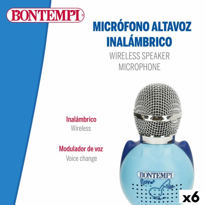 Micrófono Karaoke Bontempi 6 Unidades 11 Micrófono Karaoke Bontempi 6 Unidades 11