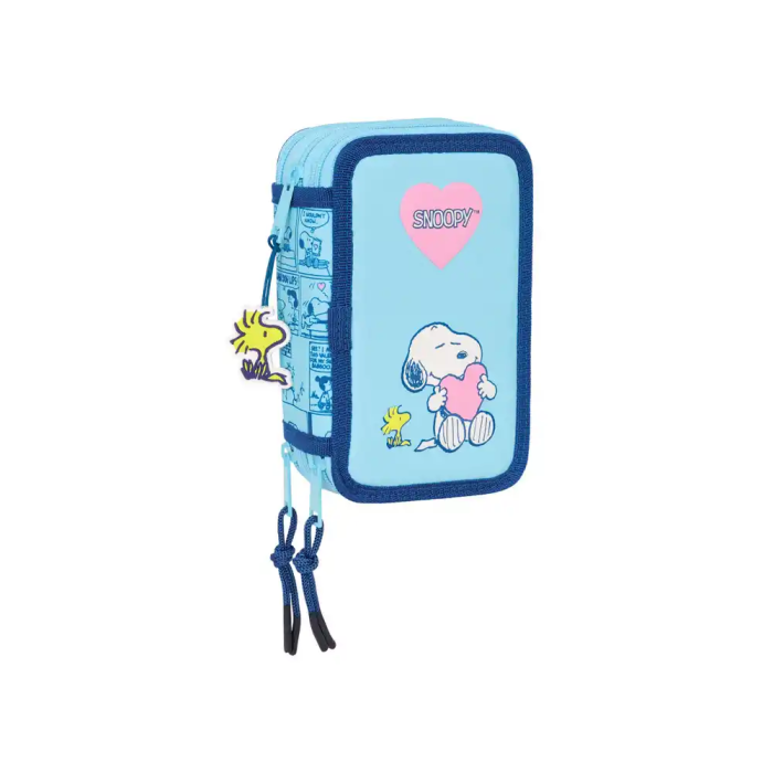 Estuche Escolar con Accesorios Snoopy Love Azul 12,5 x 19,5 x 5,5 cm 37 Piezas 0 Estuche Escolar con Accesorios Snoopy Love Azul 12,5 x 19,5 x 5,5 cm 37 Piezas 0