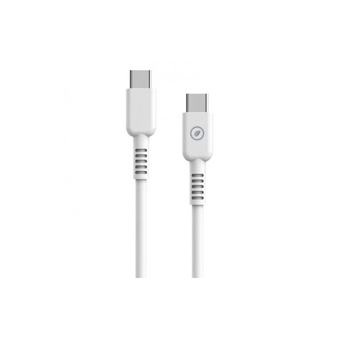 Muvit For Change MCUSC0008 Cable USB 2.0 Tipo-C Macho a Tipo-C, Carga hasta 60W, 480Mbps, 1.2m, Blanco