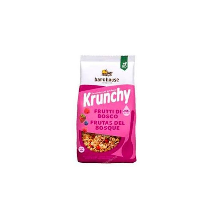 BARNHOUSE Muesli Krunchy Frutos del Bosque 375g Bio - Crujiente de Avena con Bayas, Vegano y Sin Trigo