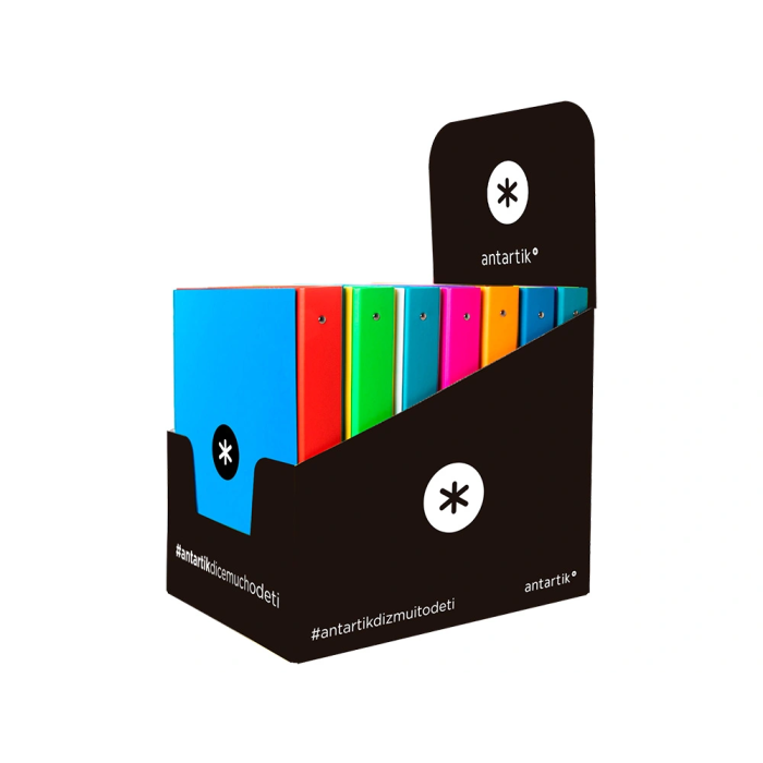 Antartik Carpeta A4 con 4 Anillas Redondas de 25 mm, Forrada, Colores Surtidos 3 Antartik Carpeta A4 con 4 Anillas Redondas de 25 mm, Forrada, Colores Surtidos 3