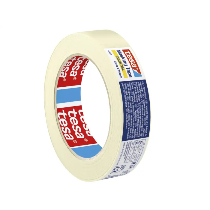 Tesa Cinta Adhesiva para Pintor, Enmascaramiento General, 45 m x 48 mm, Rollo de 45 Metros