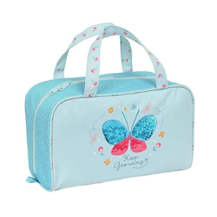 Neceser Escolar BlackFit8 Mariposa Azul 31 x 14 x 19 cm