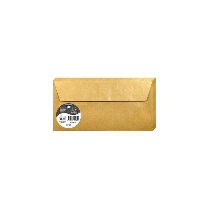 Sobre Clairefontaine Pollen 110X220 120G Oro Paquete De 20