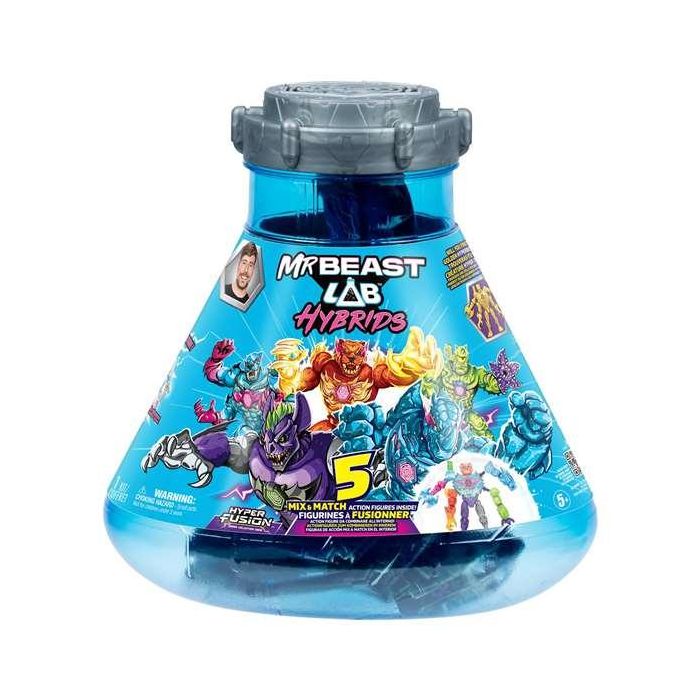 MOOSE MrBeast Lab Hybrid Mega Pack Figuras de acción coleccionables - 5 figuras mezclables y combinables para experimentar