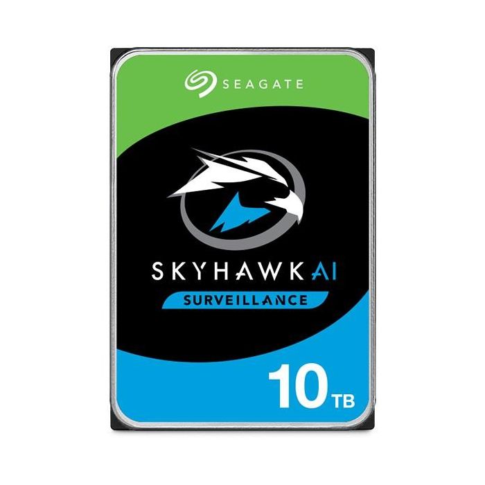 Seagate AI Skyhawk 10TB HDD SATA 6Gb/s 256MB cache 3.5" BLK - Disco Duro para Videovigilancia