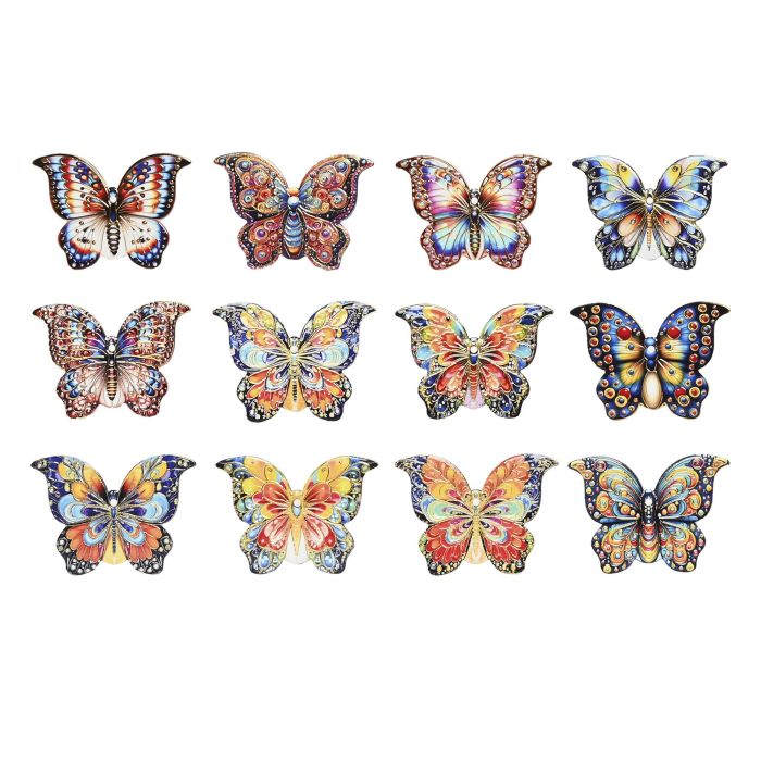 DKD Home Decor Posavasos Shabby de Dolomite y Corcho Multicolor 8 x 0.7 x 10.8 cm (72 Unidades) Apto Lavavajillas