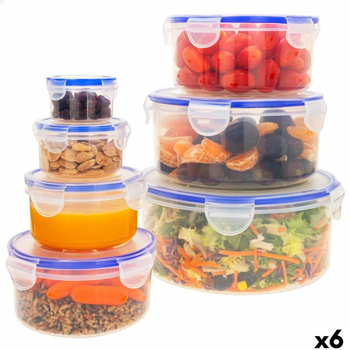 Set de Recipientes de Cocina Herméticos Apilables Max Home 23 x 11 x 23 cm 6 Unidades Set de Recipientes de Cocina Herméticos Apilables Max Home 23 x 11 x 23 cm 6 Unidades