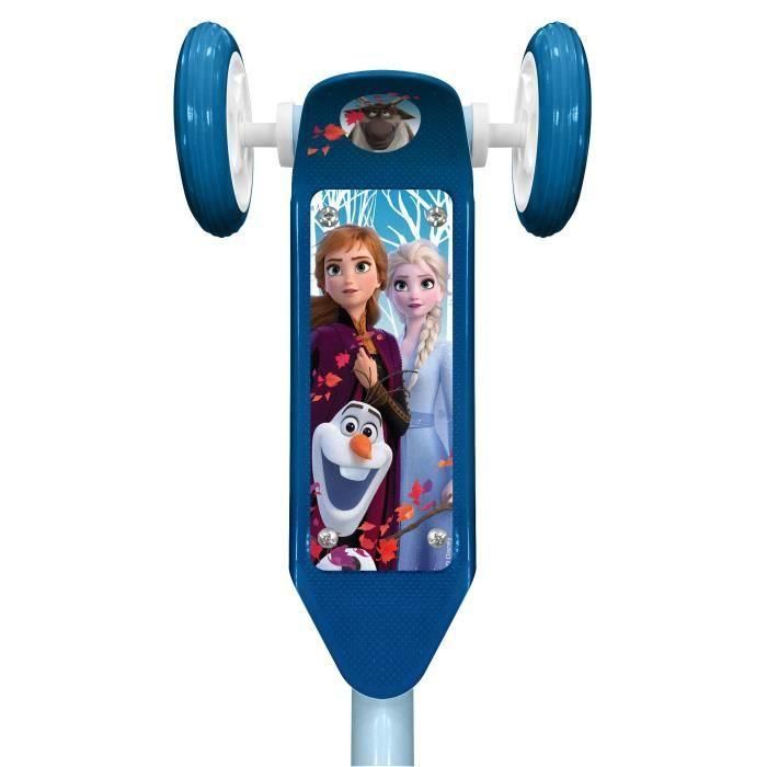 La Reina de la Nieve II Patinete de 3 Ruedas PVC para Niña +2 Años, Ajustable en Altura, Base Grande y Manillar Antideslizante 1