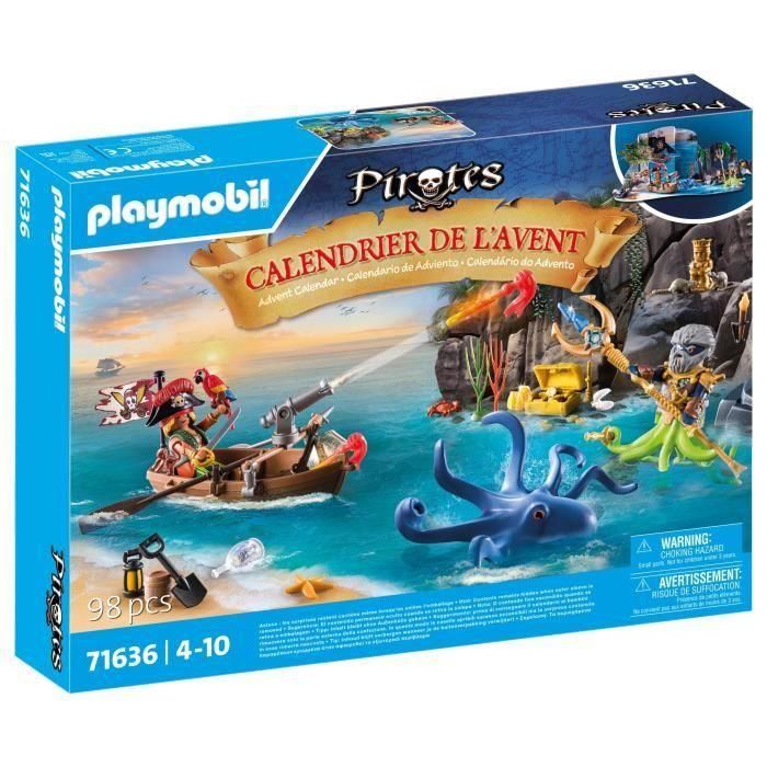 PLAYMOBIL - 71636 - Calendario de Adviento Pirata PLAYMOBIL - 71636 - Calendario de Adviento Pirata