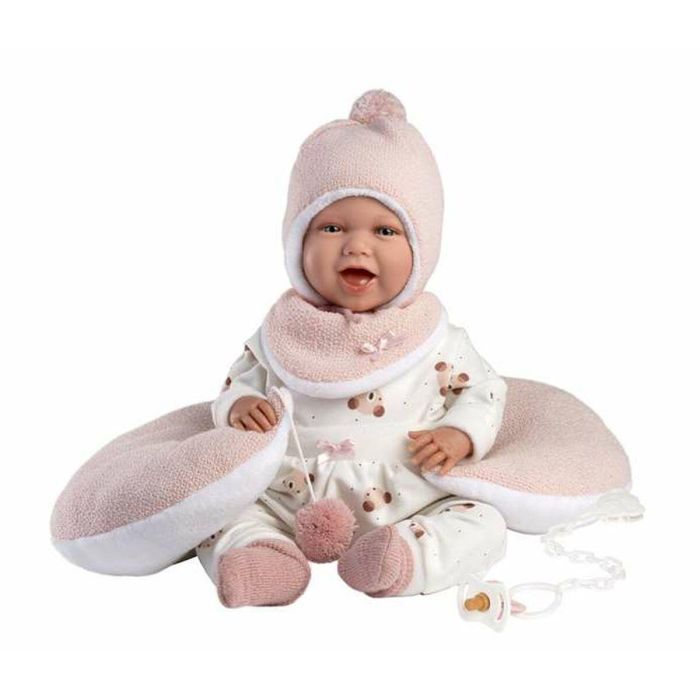 Muñeca mimi sonrisas con vestido ositos luna rosa 42cm cuerpo tela 3 Muñeca mimi sonrisas con vestido ositos luna rosa 42cm cuerpo tela 3