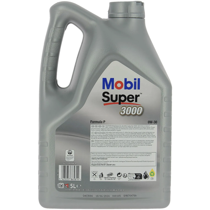 Mobil Aceite de motor sintético S3000 Formula-P 0W30 5 L para sistemas de reducción de emisiones 2