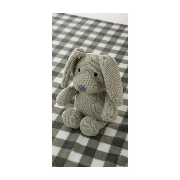 Creaciones Llopis Peluche Perro 26 cm con Manta a Cuadros 90x75 cm - Modelos Surtidos 2