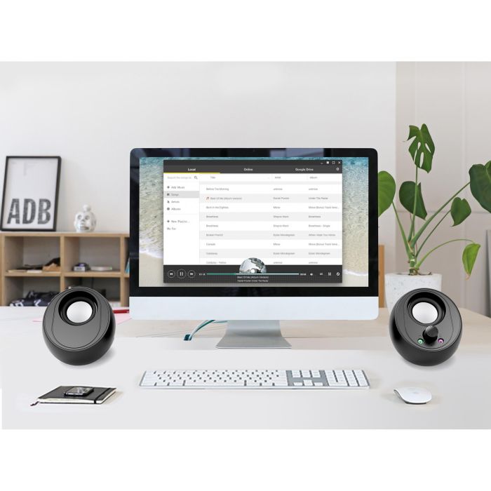 CONCEPTRONIC ALTAVOCES 2.0 BJORN01B 10W COLOR NEGRO JACK 3.5" Y BLUETOOTH ALIMENTACION USB 3