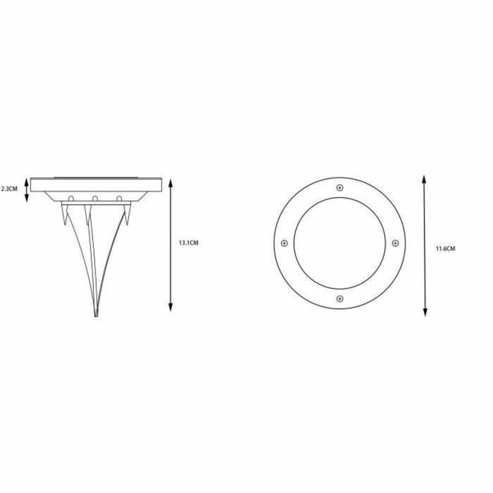 Galix Lote de 3 Focos Solares Empotrados de Acero Inoxidable 0.07W - 5 Lúmenes, 8h Autonomía, 5 LED SMD Blancos 5 Galix Lote de 3 Focos Solares Empotrados de Acero Inoxidable 0.07W - 5 Lúmenes, 8h Autonomía, 5 LED SMD Blancos 5