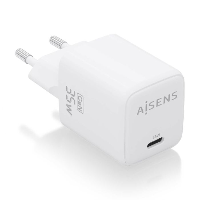 AISENS - CARGADOR GaN 35W, 1xUSB-C PD3.0 QC4.0, BLANCO AISENS - CARGADOR GaN 35W, 1xUSB-C PD3.0 QC4.0, BLANCO