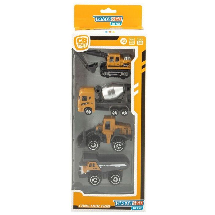 Set Vehículos de Obras Públicas Speed & Go 7,5 x 4 x 3 cm (12 Unidades) 1