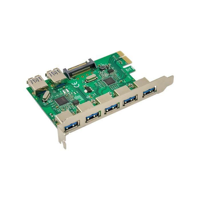 MicroConnect Tarjeta PCIe x1 VL805+VL812 USB3.0 (5+2) Puertos 1