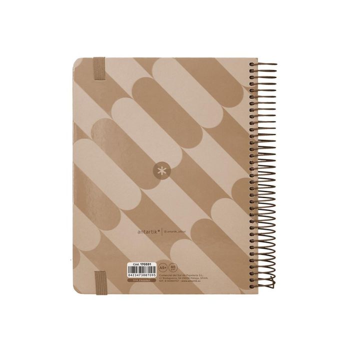 Agenda Espiral Antartik Pattern A5+ 2025 Dia Pagina Color Rosa Nude Papel 80 gr 1