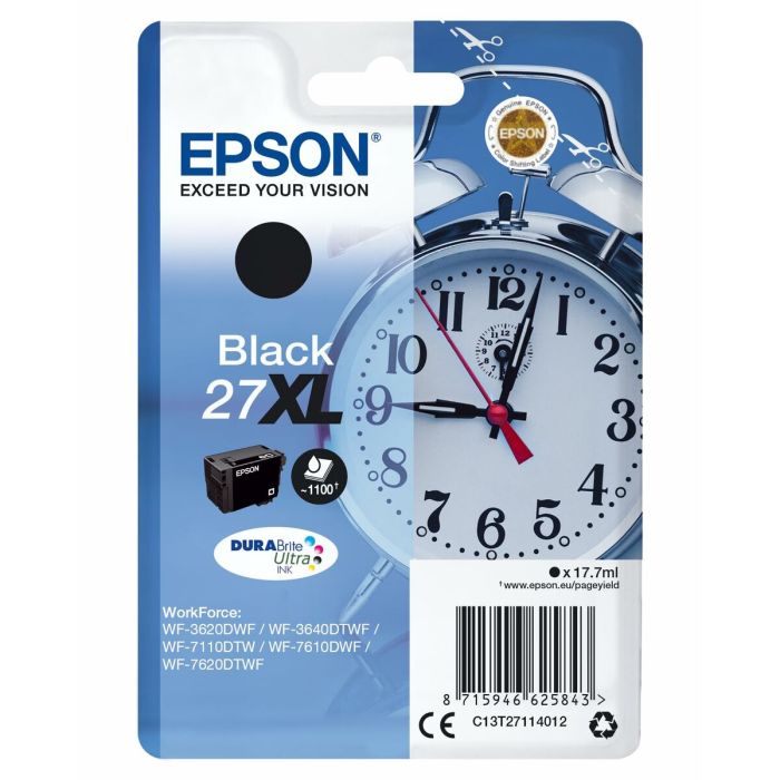 Cartucho de Tinta Original Epson WF-3000 7000 - Nº27XL Negro (4 Unidades) 2