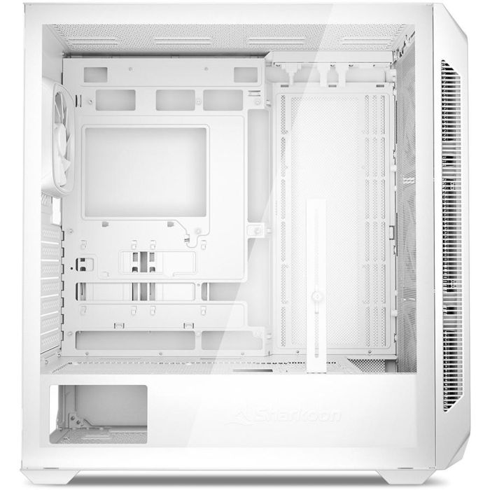 Sharkoon AK5M RGB Torre Midi ATX Blanca con Panel Cristal Templado y Malla, 4 Ventiladores PWM RGB 120mm, Soporte Dual Radiador 360mm 3