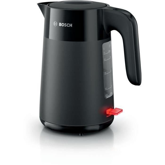 Bosch Hervidor TWK2M163 MyMoment Negro mate con indicador de taza y nivel de agua visible en el mango Bosch Hervidor TWK2M163 MyMoment Negro mate con indicador de taza y nivel de agua visible en el mango