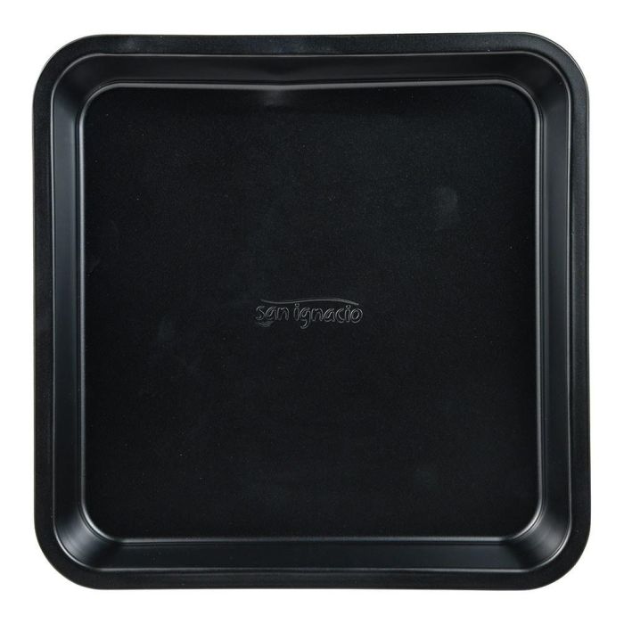 San Ignacio Bandeja Cuadrada Experto Acero al Carbón para Horno 26 x 26 x 3.5 cm Color Verde Oliva Revestimiento Antiadherente