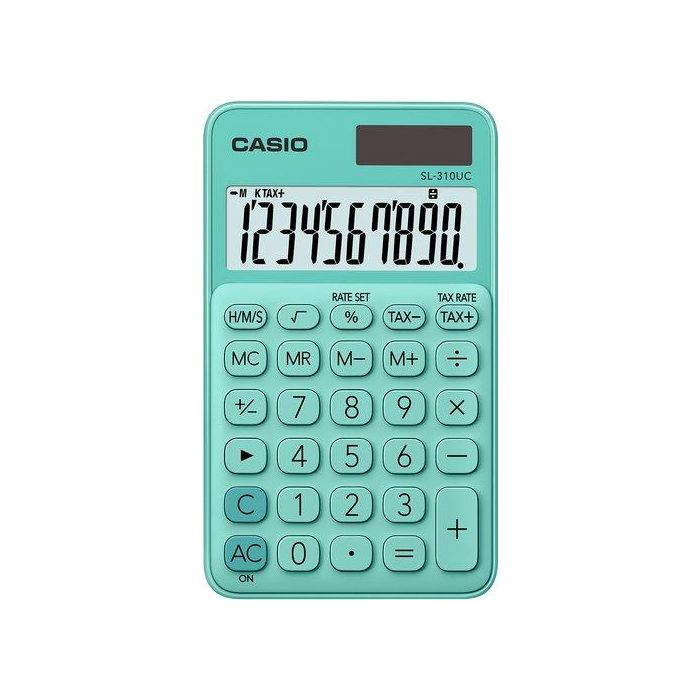 Casio Calculadora de Oficina SL-310UC-GN 10 Dígitos Verde