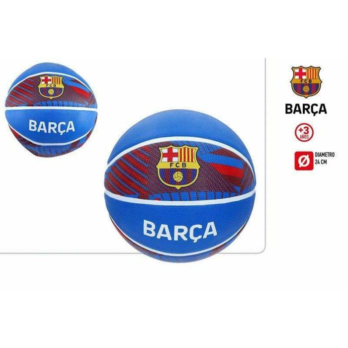 FC Barcelona Balón de Baloncesto de 24 cm de Diámetro para Niños y Jóvenes - Edad Recomendada a Partir de 3 Años - Deshinchado 1