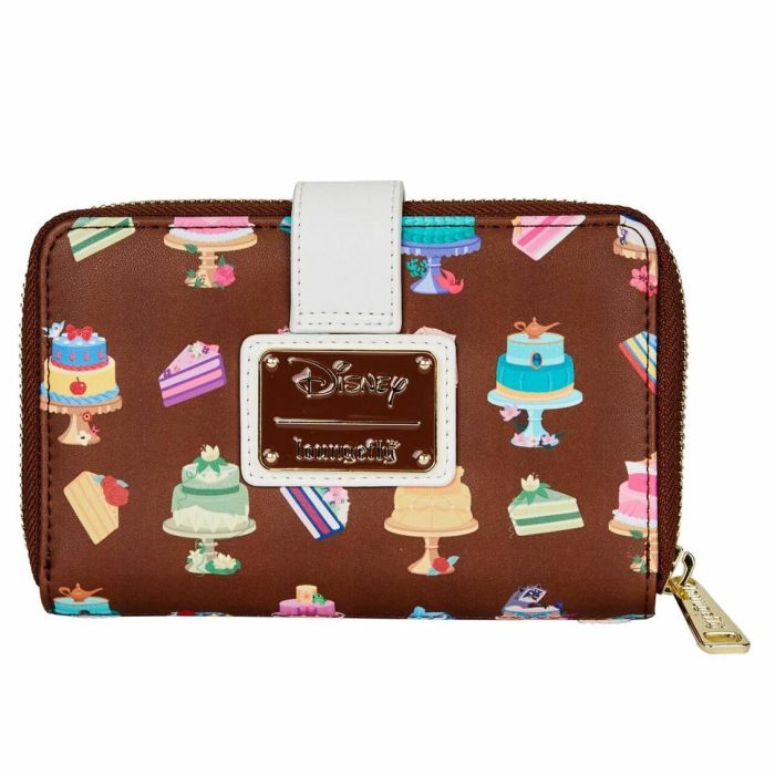 Loungefly Cartera Disney Princess Cakes - Piel sintética con apliques y detalles estampados 1 Loungefly Cartera Disney Princess Cakes - Piel sintética con apliques y detalles estampados 1