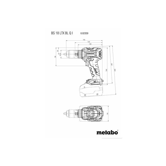 Metabo BS 18 LTX BL QI Taladro Atornillador de Batería 18V, incluye maletín MetaBOX 145 L 6 Metabo BS 18 LTX BL QI Taladro Atornillador de Batería 18V, incluye maletín MetaBOX 145 L 6