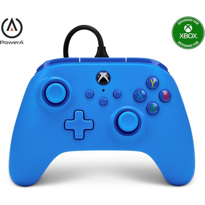 Power A Mando con Cable para Xbox Series X|S, Azul, Dual Rumble Motors, Immersive Impulse Triggers, Cable USB-C de 10 Pies, 1519367-01 Power A Mando con Cable para Xbox Series X|S, Azul, Dual Rumble Motors, Immersive Impulse Triggers, Cable USB-C de 10 Pies, 1519367-01