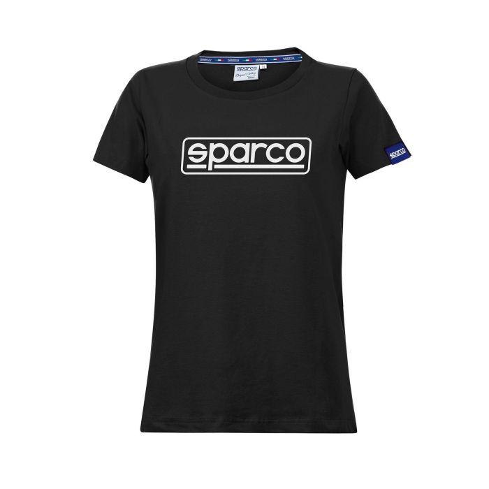 Sparco S01325NR2M Camiseta Lady Frame para Mujer de Algodón y Elastano Suave, Ligera y Cómoda con Logo Grande Talla M Negro Sparco S01325NR2M Camiseta Lady Frame para Mujer de Algodón y Elastano Suave, Ligera y Cómoda con Logo Grande Talla M Negro