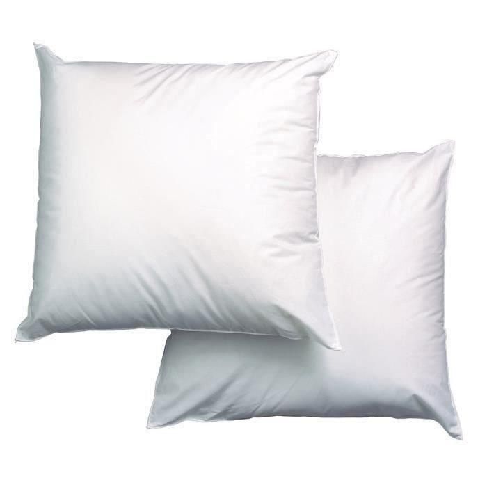 BLANREVE Juego de 2 almohadas de triple protección - 60 x 60 cm - Blanco 3