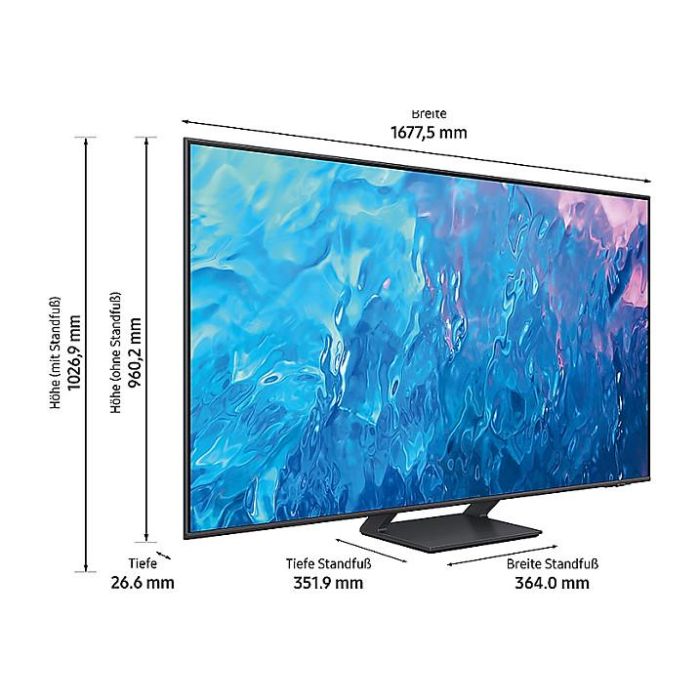 Samsung GQ75Q70CATXZG Televisor 75" 4K Ultra HD QLED Smart TV, 100 Hz, HDR10+, WiFi, Bluetooth, Tizen, Control Solar, Color Titan Gray 2 Samsung GQ75Q70CATXZG Televisor 75" 4K Ultra HD QLED Smart TV, 100 Hz, HDR10+, WiFi, Bluetooth, Tizen, Control Solar, Color Titan Gray 2