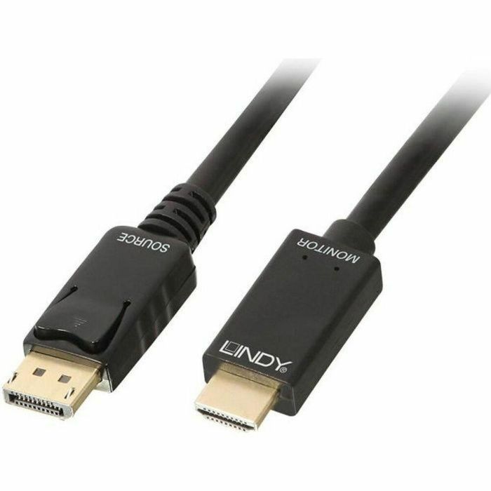 Lindy Cable DisplayPort a HDMI 1m 10.2G 4K UHD 3840x2160@30Hz con Audio 7.1, DTS-HD Master Audio, Dolby TrueHD 0 Lindy Cable DisplayPort a HDMI 1m 10.2G 4K UHD 3840x2160@30Hz con Audio 7.1, DTS-HD Master Audio, Dolby TrueHD 0