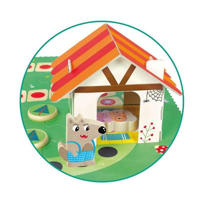 Goula Juego Caperucita Roja de Madera ¡Ayuda a Caperucita a Llegar a Casa de la Abuelita! para Niños a partir de 2 Años 3