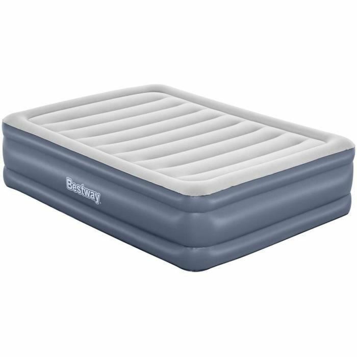 Bestway 6713I Colchón Hinchable Tritech™, 2 plazas, 203x152x51 cm, Bomba Eléctrica Integrada, con Estructura de Cama