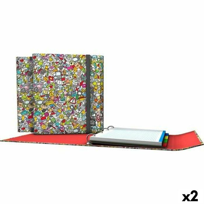 Carpeta de anillas Grafoplas Carpeplús Icons Multicolor A4 (2 Unidades) Carpeta de anillas Grafoplas Carpeplús Icons Multicolor A4 (2 Unidades)