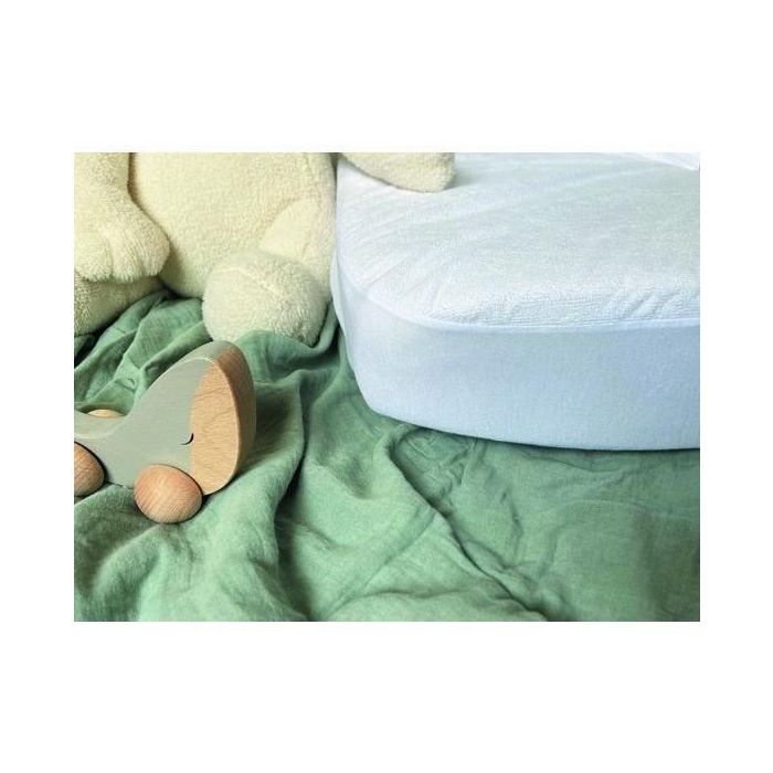 Protector de colchón para bebé 60x120 - Silencioso - Impermeable - Absorbente - Oeko Tex - Fabricado en Europa - Blanco 60x120cm 3 Protector de colchón para bebé 60x120 - Silencioso - Impermeable - Absorbente - Oeko Tex - Fabricado en Europa - Blanco 60x120cm 3