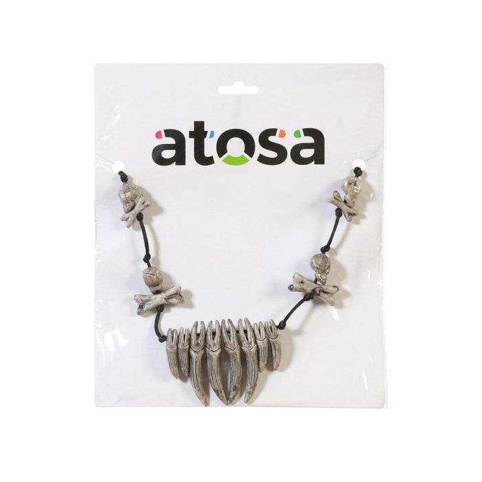 Collar de Huesos Blancos con Diseño Macabro para Halloween 1