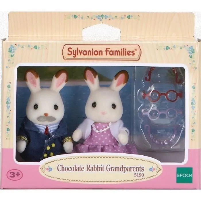 Sylvanian Families 5190 Abuelos Chocolate Conejo Figuras Muñecos Juguetes para Niños Niñas 2