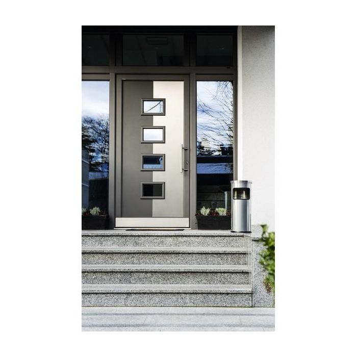 DURABLE Papierkorb Safe mit Ascher rund silber 1 DURABLE Papierkorb Safe mit Ascher rund silber 1