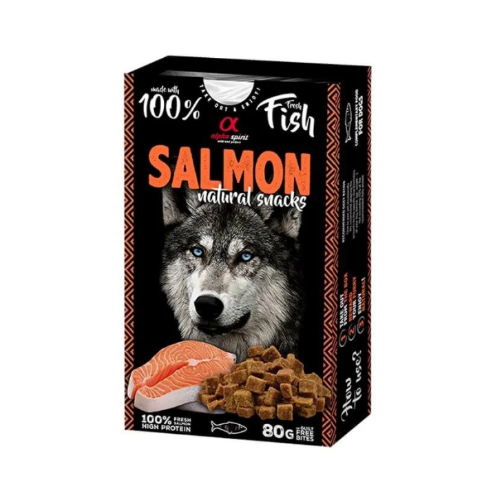 Alpha Spirit Spirit Canine Salmon Natural Snack 6x80 gr