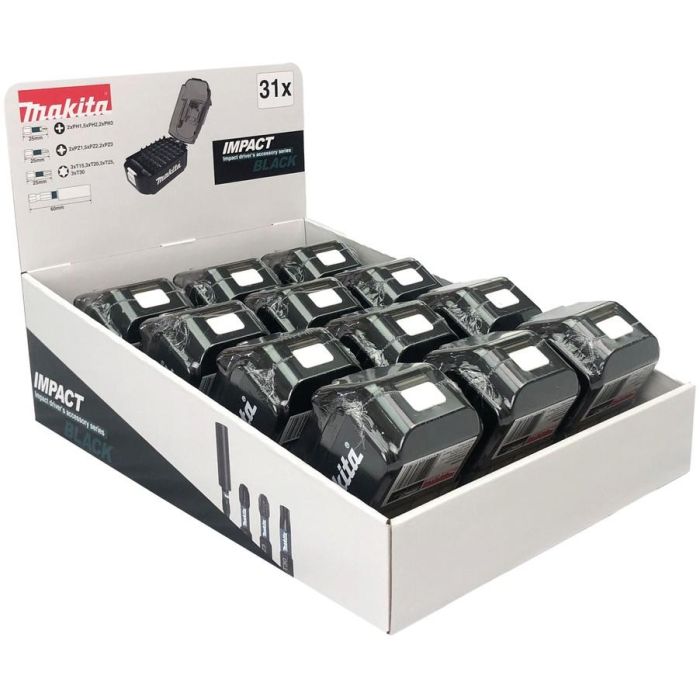 Makita Display 12x Impact Black Bit-Set 31-tlg. 1 Makita Display 12x Impact Black Bit-Set 31-tlg. 1
