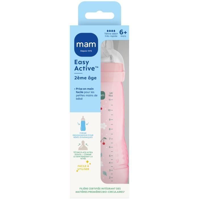 Biberón - MAM BABY - Easy Active - +6 meses - 330 ml - Tetina X flow - Color baya 2 Biberón - MAM BABY - Easy Active - +6 meses - 330 ml - Tetina X flow - Color baya 2