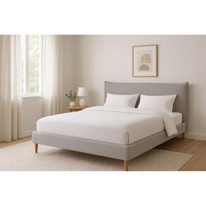 DKD Home Decor Cama Urban Desmontable Beige Poliéster/Madera para colchón 150x200cm - 219x108x177cm 9