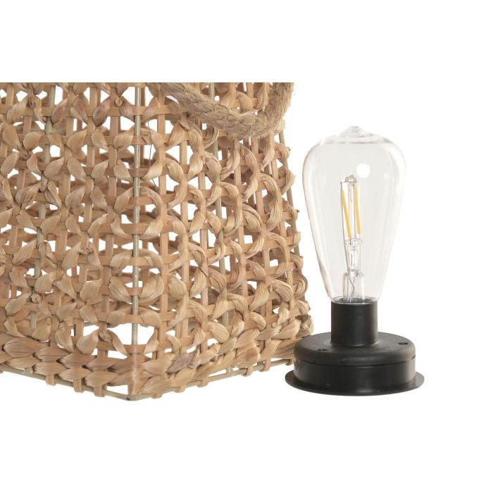 DKD Home Decor Lampara Solar Terraza Jardin Marron 20x36x20 cm Set 3